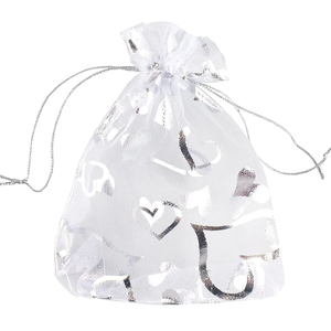 Pochette Cadeau en Organza Cœur Multicolore avec Cordon de Serrage pour Bijoux, Sacs à Bonbons de Mariage - Product Image 2