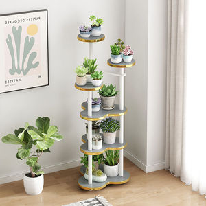 ขาตั้งต้นไม้ไม้เนื้อแข็ง ดีไซน์ไม่สมมาตร สำหรับวางในบ้าน วางบนพื้น สำหรับไม้อวบน้ำ ไม้โปโธส ตกแต่งห้องนั่งเล่น ตกแต่งบ้าน - Product Image 4