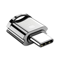 Adaptateur externe Type-C vers Micro USB pour téléphones et tablettes Android avec lecteur de carte TF/SD