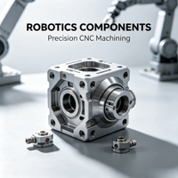 Pièces de précision pour robots industriels, composants mécaniques en acier inoxydable/aluminium usinés sur commande par CNC