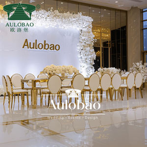 Diseño de base de nido Marco de acero inoxidable Juego de mesa de comedor central superior de vidrio - Product Image 2