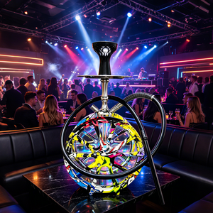 Set de Cachimba Shisha con Diseño de Rueda de Coche y Graffiti, 53CM, con Luz LED, de Aluminio, Estilo Árabe, Tipo Bolígrafo, En Stock, Venta al por Mayor - Product Image 2