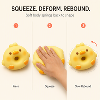 Jouet sensoriel anti-stress en PU souple à montée lente, en forme de pain, donut et croissant, motif animal de dessin animé Kawaii, vente en gros
