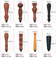 Poignée noire en bois de rose pour sceau de cire, style européen rétro, pour la cire à cacheter et la cire de sceau à la cire de bois, accessoire pour la cire de sceau.