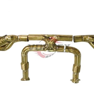 Système d'échappement Catback avec tuyaux de réglage Valvetronic en acier inoxydable poli OEM Vortex Factory pour Chevrolet Corvette C8 - Product Image 3