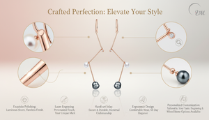 Pendientes colgantes de oro de 18 quilates con perlas de forma única Estilo clásico Elegancia distintiva para fiesta o regalo de Año Nuevo - Product Image 4