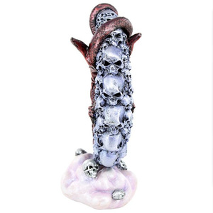 Statue de dragon lunaire en résine, crâne gothique, croissant de lune, décoration d'Halloween, artisanat fait main pour l'intérieur - Product Image 5