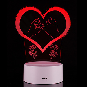 Lámpara <span class=keywords><strong>de</strong></span> <span class=keywords><strong>Noche</strong></span> Creativa 3D con Forma <span class=keywords><strong>de</strong></span> Corazón con la Frase 'TE AMO', Regalo <span class=keywords><strong>de</strong></span> Navidad o San Valentín para <span class=keywords><strong>Enamorados</strong></span> - Product Image 4