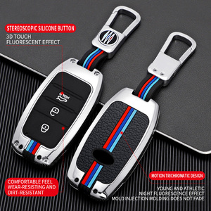 Étui de protection pour clé de voiture en alliage de zinc et gel de silice pour Landwind <span class=keywords><strong>KIA</strong></span> <span class=keywords><strong>Sportage</strong></span> X5 X7 PLUS, <span class=keywords><strong>porte</strong></span>-clés, accessoires de sac - Product Image 2