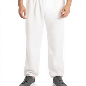 Men's <b>White</b> Polyester/Spandex Quick Dry Lightweight Sweatpants Elastic Waist Casual <b>Joggers</b> Breathable Knitted Zipper Fly Flat - Product Image 1