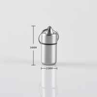 Conteneur de stockage portable en métal aluminium, cylindrique, avec port de charge Micro USB Type-C, étanche, design suspendu, capacité 0-1L