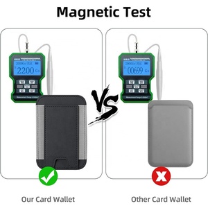 Leather Phone Wallet Magnetic Card Wallet Organizer Secure Design with Card Slot for <b>iPhone</b> Series - Product Image 2