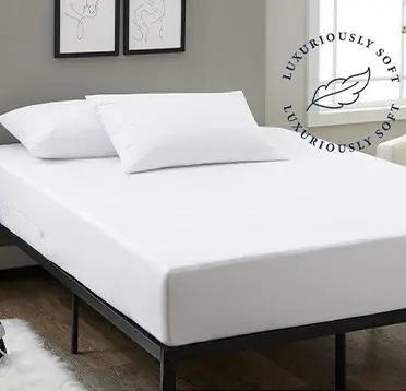 Home Hotel 100% Polyester Knitted Six Side Full Waterproof Bed Sheet Mattress Cover Encasement With Zipper