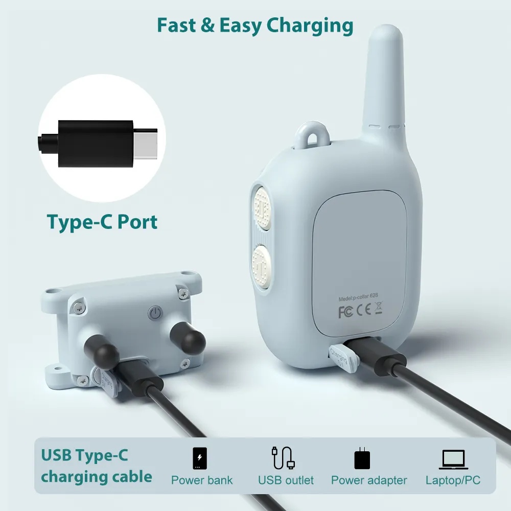 PatPet 628A IPX7 Waterproof Electric Dog Training Collar - Remote Shock, Vibration Beep Modes