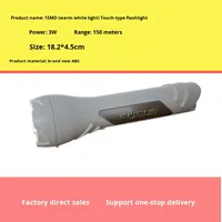 Lampe torche tactile 1SMD, LED à lumière blanche chaude, piles AA, matériau ABS, puissante, longue portée, pratique pour l'extérieur
