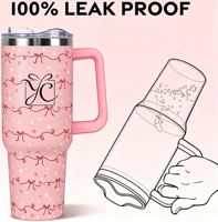 Offre Spéciale : Gobelet Isotherme Premium en Acier Inoxydable avec Poignée, Motif Noeud de Noël et Flocon de Neige, Anti-fuite, Tasse de Voiture, Cadeau de Fêtes