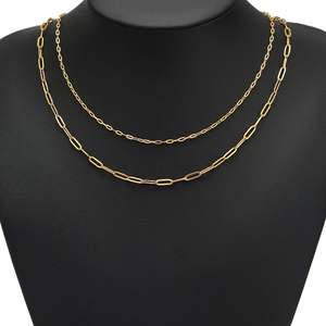 Chaîne ovale en acier inoxydable 304 plaquée or 18 carats PVD pour accessoires de bijoux et colliers DIY - Product Image 6