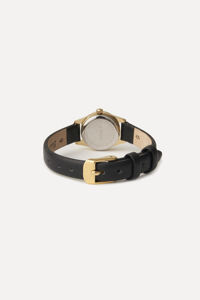 Montre-bracelet GBHW petite, or et noir, montre à quartz de luxe, élégante montre analogique pour femmes, design minimaliste avec bracelet en cuir - Product Image 5