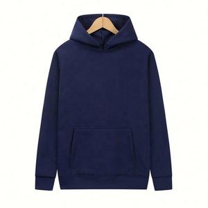 Hoodies et Sweatshirts d'hiver personnalisés en coton uni, coupe oversize, unisexe, pour hommes, grandes tailles, vente en gros - Product Image 4