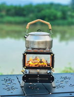 Réchaud à kérosène pliable SOLOMAN Fashion&Mini en acier inoxydable avec manuel d'utilisation, noir argenté, 3 kg, pour faire bouillir de l'eau en camping en plein air