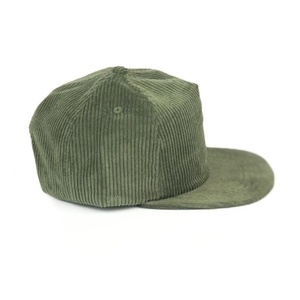 Corduroy Dark Green Adult Flat Brim <b>Cap</b> Casual Breathable Sports Baseball <b>Cap</b> Solid Color - Product Image 6