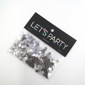 Confeti de fiesta para el Día de San Valentín, confeti de PVC metálico brillante con forma de corazón y diseño de aluminio para fiestas y bodas - Product Image 1