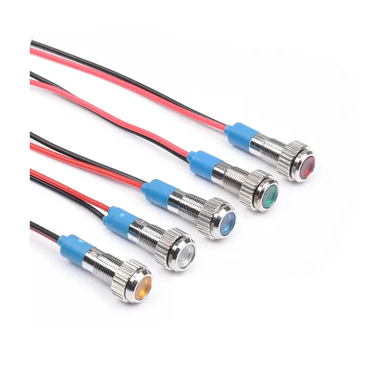 12v 8mm led göstergesi metal uyarı ışığı lambası elektrik SU ISITICI gösterge ışığı