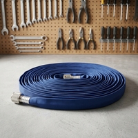 Tuyau d'arrosage extensible Premium de 7,6 m (25 pieds) bleu Magic, flexible, avec raccords métalliques argentés, anti-torsion, idéal pour petits patios