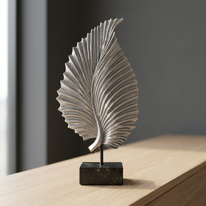 Jaffs Exports JE912 Contemporary Aluminum Leaf Sculpture Handmade Eco-Friendly Artistic Tabletop Decor for Living Room - Product Image 3