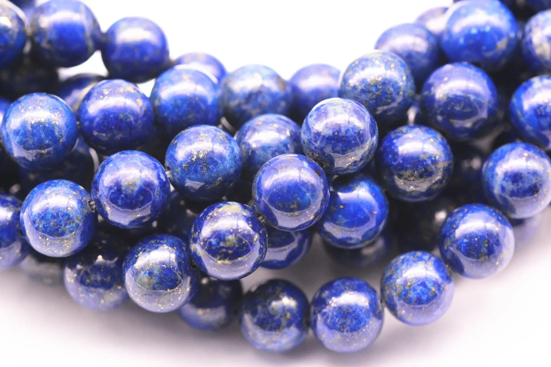 4~12mm Grade AA Natural Lapis Lazuli Smooth Round Gemstone Loose Beads 15.5'' per strand