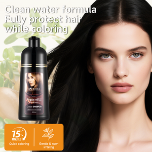 MOKERU Shampooing Colorant Semi-Permanent à l'Huile d'Argan, Teinture Naturelle, Traitement Lissant aux Herbes, 500ml – Offre Spéciale - Product Image 4