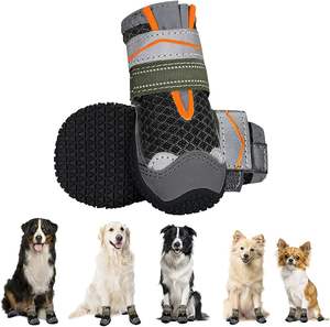 2025 4PCS Botas para perros Protector de pata Botas transpirables para perros Impermeable Dual Ajustable Lavable Antideslizante Zapatos para perros para caminar - Product Image 1
