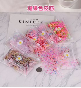 Élastiques colorés en sachets, jetables, de style coréen, pour la vente en gros, adaptés aux adultes et aux enfants, élastiques portables. - Product Image 6