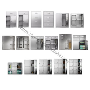 Armoire de <span class=keywords><strong>rangement</strong></span> multi-tiroirs en acier inoxydable avec double porte, <span class=keywords><strong>bureau</strong></span> verrouillable en métal et <span class=keywords><strong>casier</strong></span> de classement à domicile commercial - Product Image 6