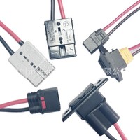 Câble à courant élevé 50A pour prise bipolaire, en caoutchouc silicone, fil de cuivre étamé, pour chariot élévateur électrique, batterie au lithium
