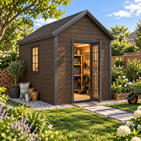 Abri de rangement pour équipement extérieur, résistant aux intempéries, avec un espace utilitaire sécurisé et un design à accès facile