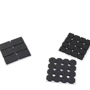 Almohadillas de espuma EVA negras troqueladas autoadhesivas de una sola cara con formas personalizadas para patas de muebles - Product Image 3