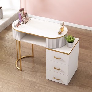 Beauty Salon Nail <b>Table</b> Open Cabinet Manicure <b>Table</b> Nail Desk - Product Image 1