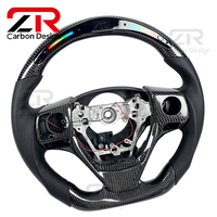 Volante Deportivo Personalizado de Fibra de Carbono con LED e Indicador de RPM, en Cuero, para Toyota Corolla, Rav4, Camry 8