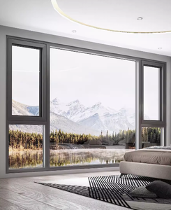 Профессиональный дизайн, Настраиваемые окна с двойным остеклением, алюминиевые створчатые окна с экраном - Product Image 5