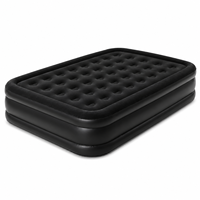 Matelas Gonflable Double Élevé de Luxe Léger en PVC Écologique avec Pompe Intégrée Automatique, Portable pour la Maison et le Camping en Plein Air