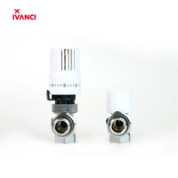 Vanzi — vannes de radiateur, vanne thermostatique intelligente avec poignée en laiton chromé 15x1/2