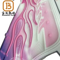 Chaussures de football en cuir PU respirant YH107, tige en maille volante, crampons confortables, design sportif élégant