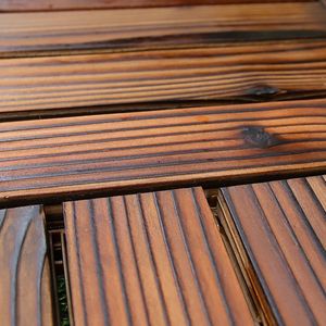 Suelos de madera maciza carbonizada de autoinstalación para balcones, terrazas exteriores, jardines y soláriums; de autoinstalación - Product Image 2