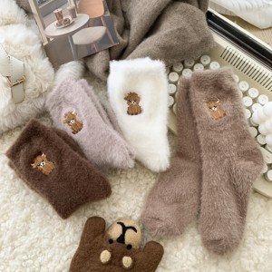 Calcetines Afelpados Personalizados, Gruesos, Cálidos, Bordados, de Dibujos Animados, para <span class=keywords><strong>Dormir</strong></span> <span class=keywords><strong>en</strong></span> Invierno, para Mujer - Product Image 5