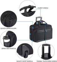 Sac de voyage à roulettes personnalisé à usage intensif mallette sur roulettes avec fermeture éclair sac de sport portable pour pilote de vol à roulettes OEM/ODM