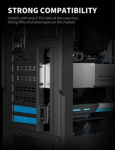 upHere GL7 ARGB GPUサポートブラケット、調整可能な合金製グラフィックカード落下防止ブラケット（スライドレール設計） - Product Image 5