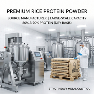 Proteína de Arroz de Grado Alimenticio, 80% de Pureza, Hipoalergénica, Sin Gluten, Vegana, Reemplazo de Comida, Nutrición Deportiva, Repostería - Product Image 1