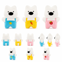 Peluches ours polaires colorées de 8 pouces, style dessin animé, pour cadeaux de fête et prix de machine à griffes