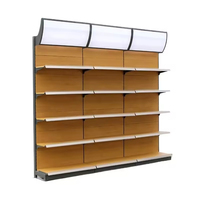 Espositori per Supermercati all'Ingrosso dalla Fabbrica Sanyang, Scaffalature a Parete Effetto Legno con Lightbox